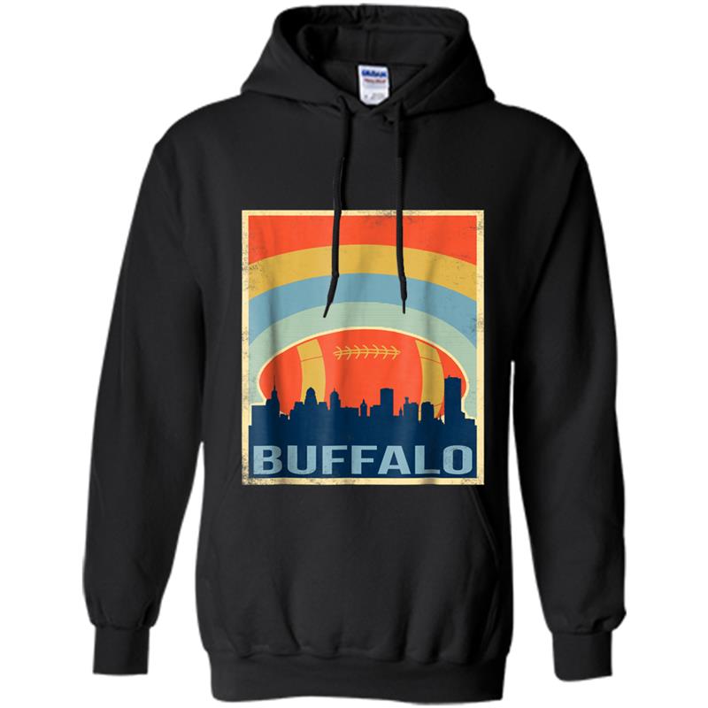 Vintage Buffalo Football Rugby Hoodie-mt