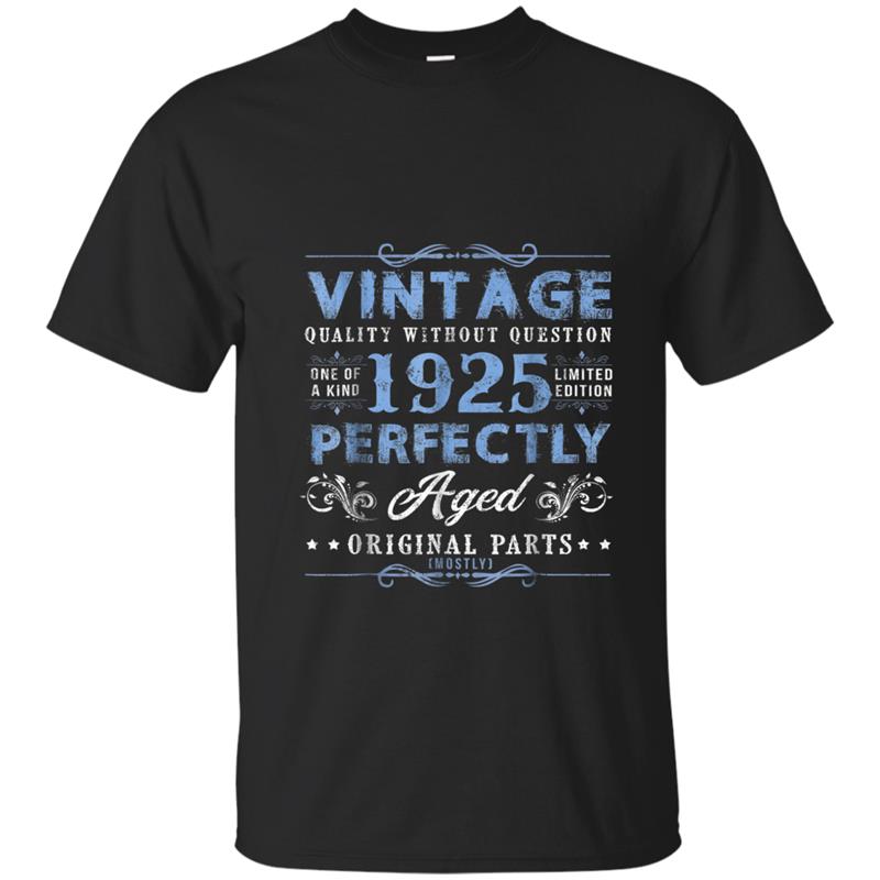 Vintage Made In 1925  93rd Birthday Gift T- T-shirt-mt