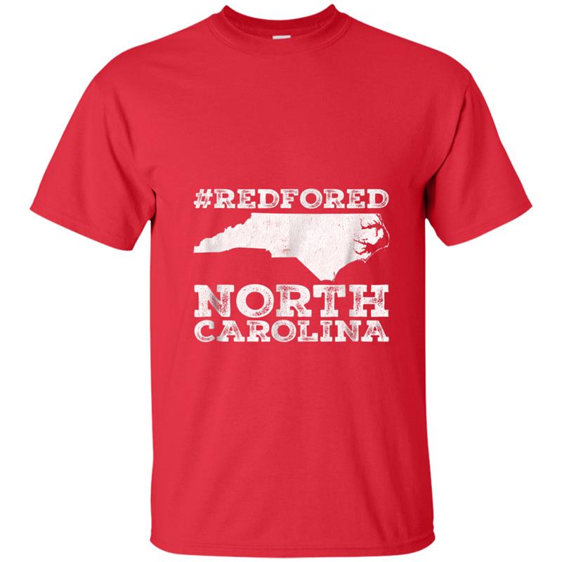Vintage Red For Ed  NC North Carolina Teacher T-shirt-mt