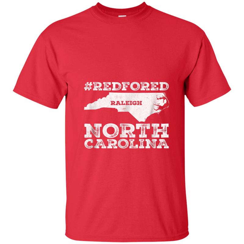 Vintage Red For Ed  NC Raleigh Teacher T-shirt-mt