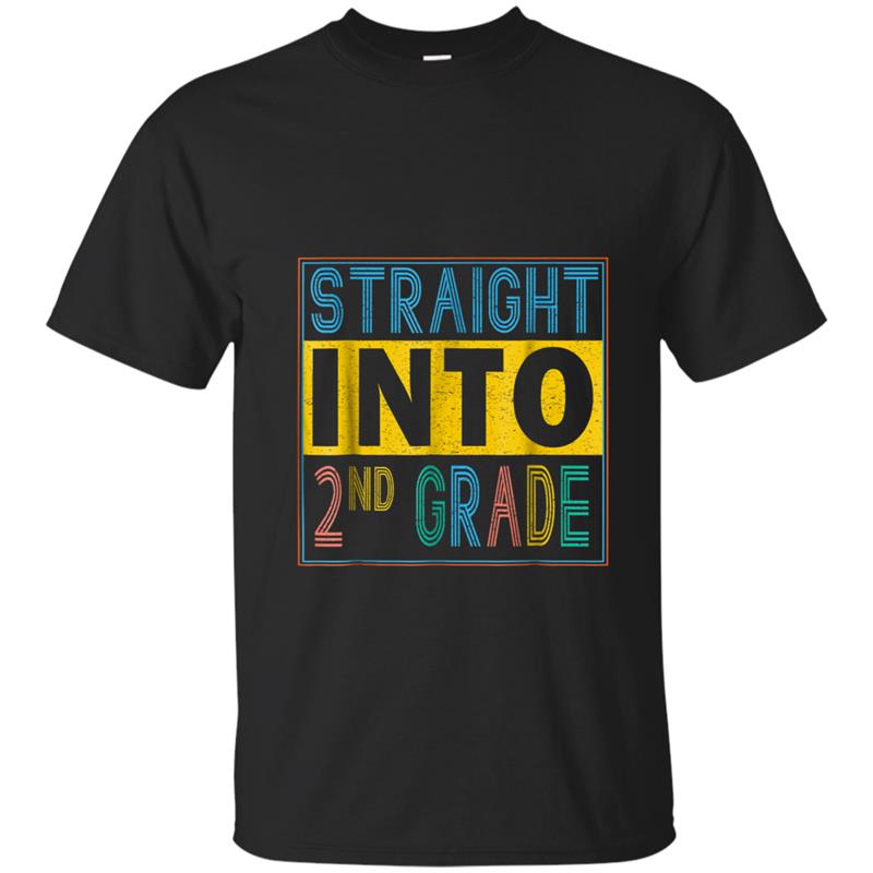 Vintage STRAIGHT INTO 2nd Second Grade Back to School T-shirt-mt