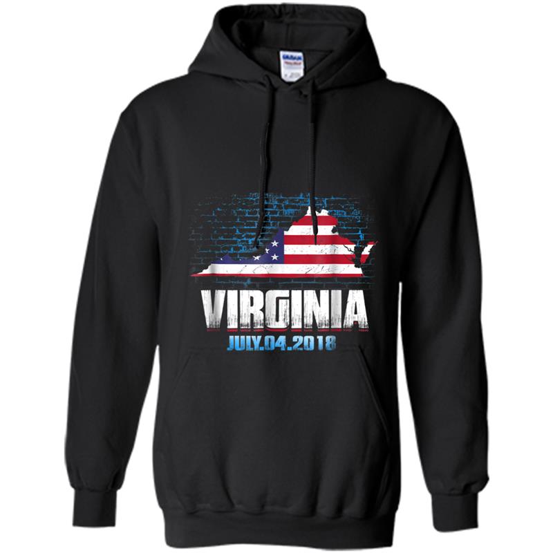 Virginia  American USA Flag 4th Of July 2018 Hoodie-mt