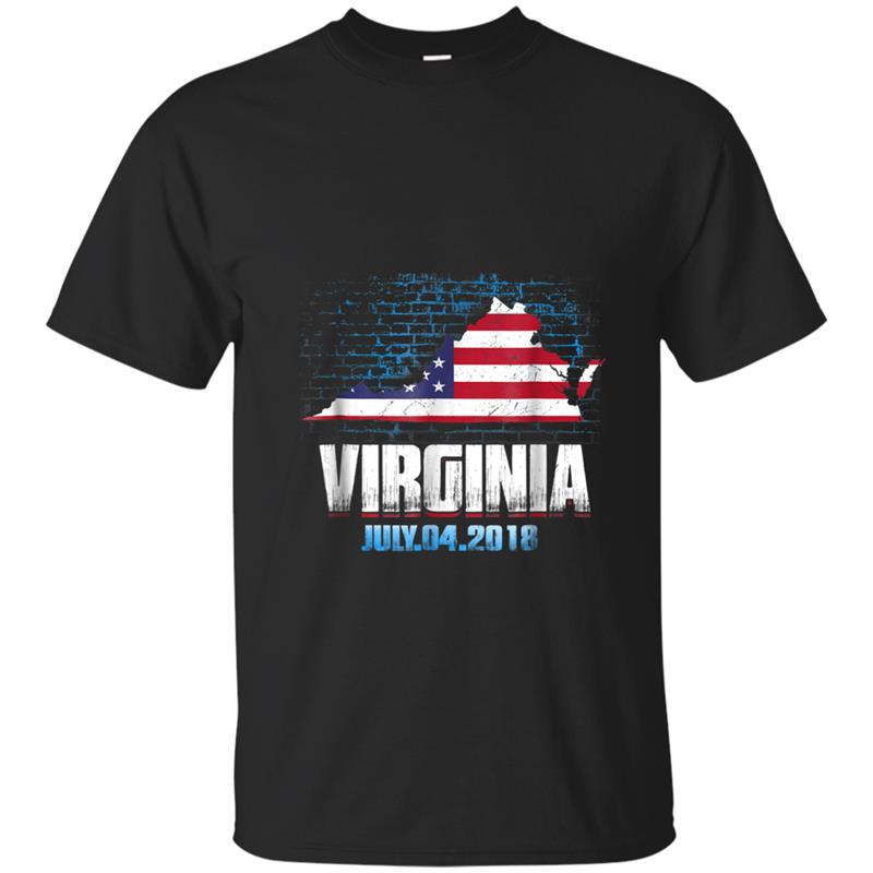 Virginia  American USA Flag 4th Of July 2018 T-shirt-mt