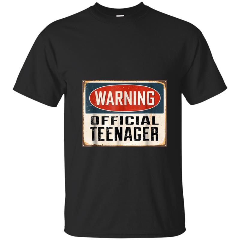 Warning Official Teenager  - 13th Birthday Gift T-shirt-mt