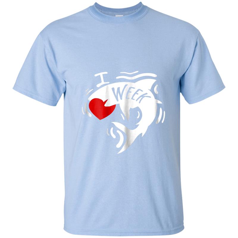 Week of the Shark   Cute I Heart Sharks Tee Gift T-shirt-mt