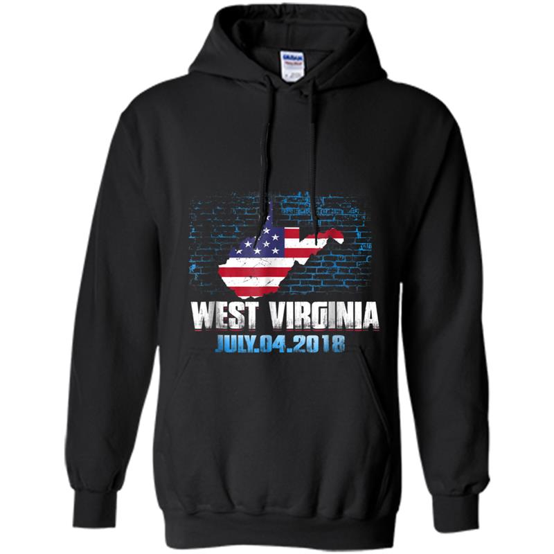 West Virginia  American USA Flag 4th Of July 2018 Hoodie-mt