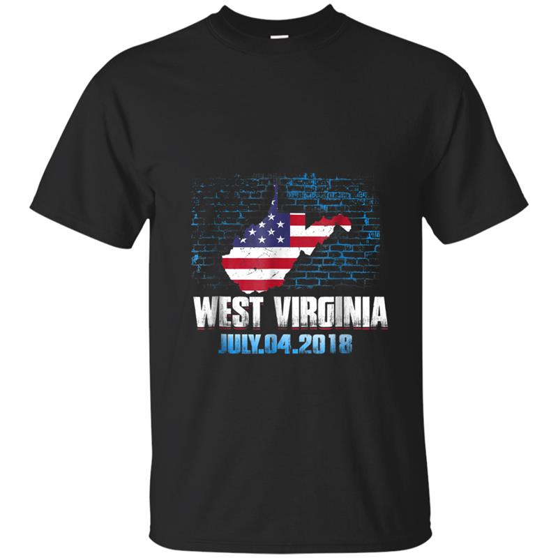 West Virginia  American USA Flag 4th Of July 2018 T-shirt-mt