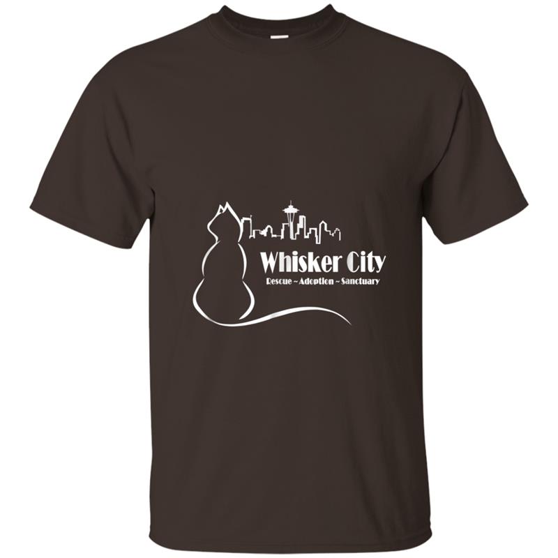 White Whisker City Cat Rescue Logo  II T-shirt-mt