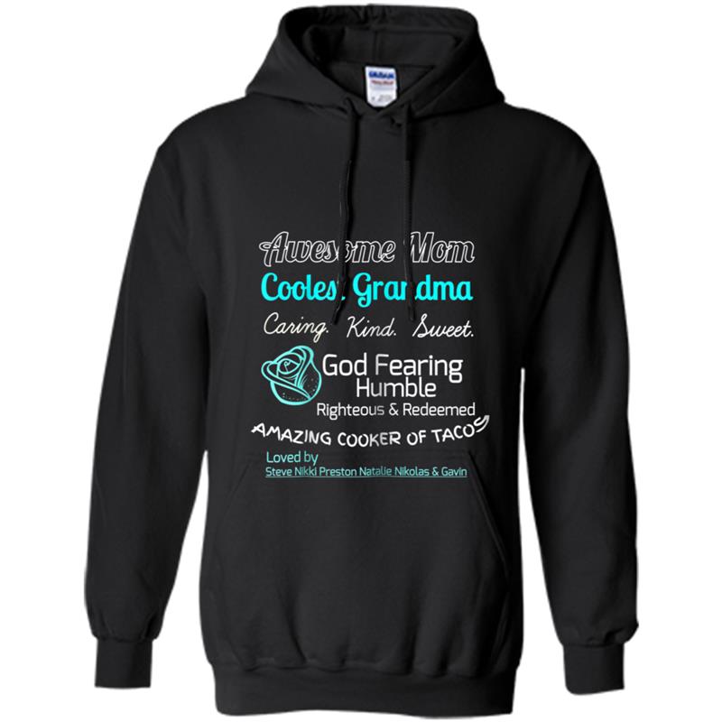 Womens Awesome Mom Coolest Grandma  Gift Birthday Mothers Day Hoodie-mt