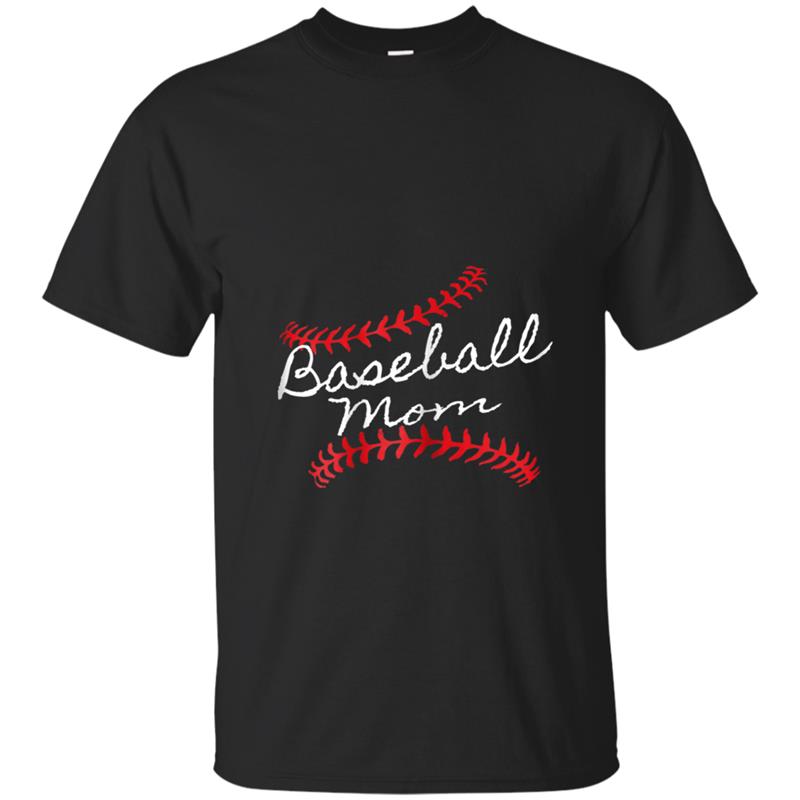 Womens Baseball Mom  Baseball Mother Softball Player Tee T-shirt-mt