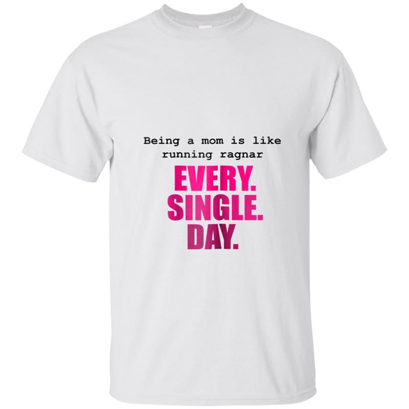 Womens every single day mama run T-shirt-mt