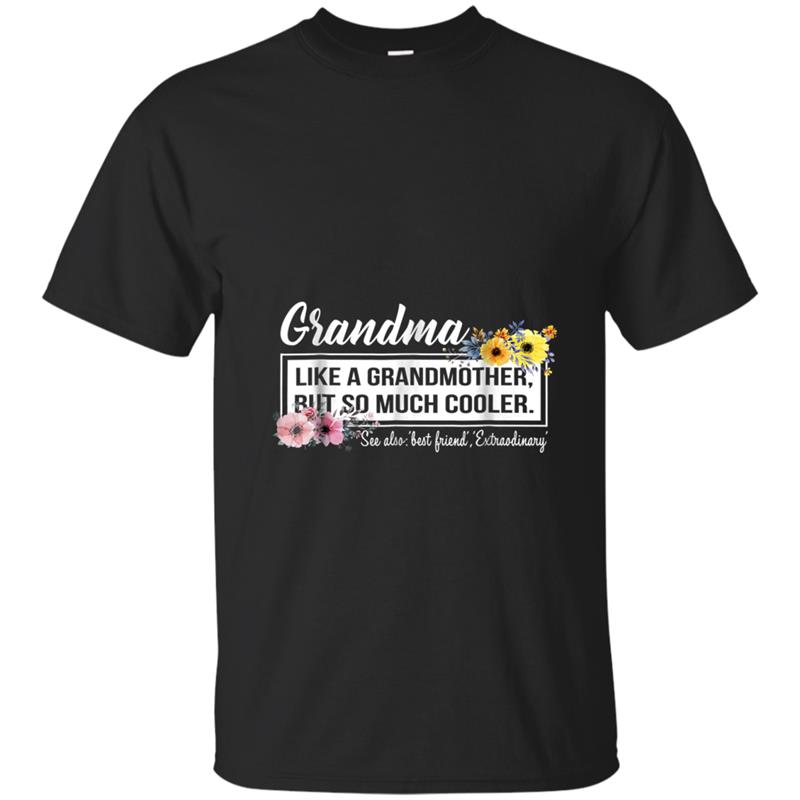 Womens Grandma Like A Grandmother But So Much Cooler T-shirt-mt