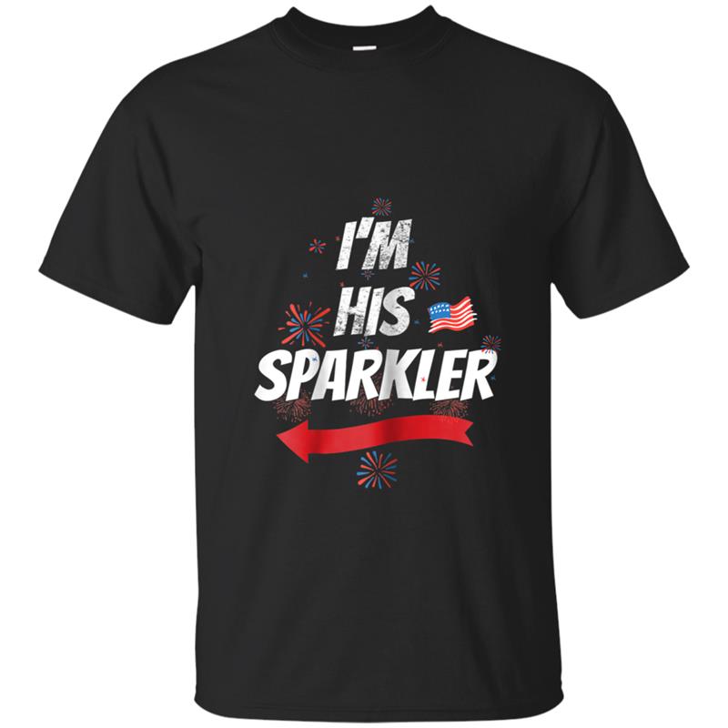 Womens His and hers matching 4th of July  Im his Sparkler T-shirt-mt