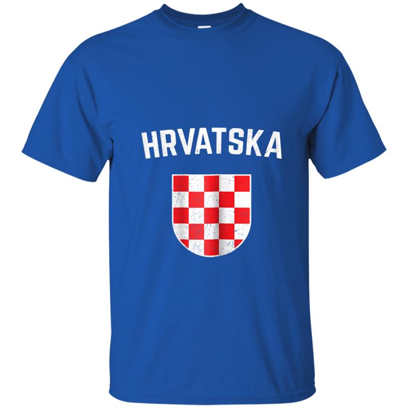 Womens Hrvatska  for Women - Retro Croatia Soccer Jersey T-shirt-mt