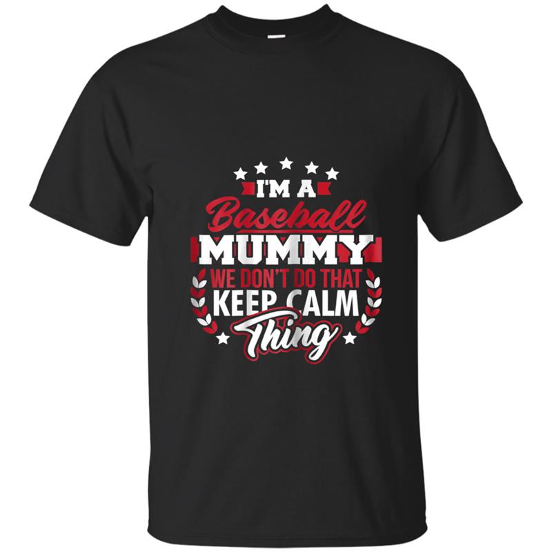 Womens I'm a Baseball Mummy Funny Baseball Tee - Grandma Gifts T-shirt-mt