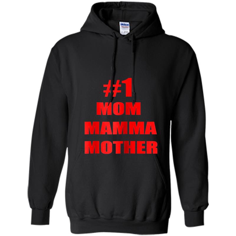 Womens Number One Mom Mother Mamma Hoodie-mt