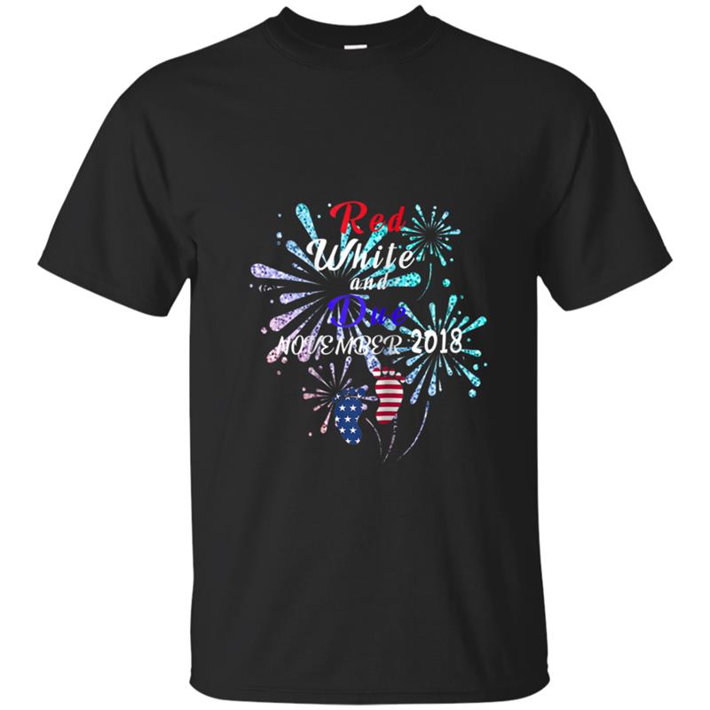 Womens Red white and due november 2018 T-shirt-mt