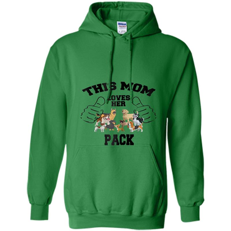 Womens This Mom Loves Her Pack Dog Parent Pet Owner Hoodie-mt