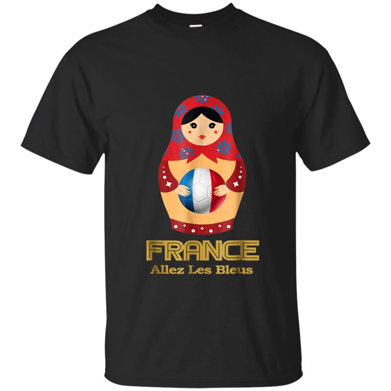 World Soccer 2018 Team France Flag Matryoshka Cup T-shirt-mt