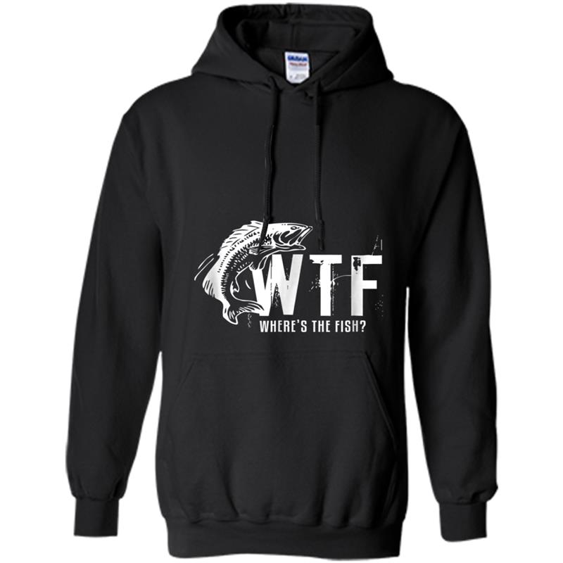 WTF Where's The Fish Men's Funny Fishing Hoodie-mt