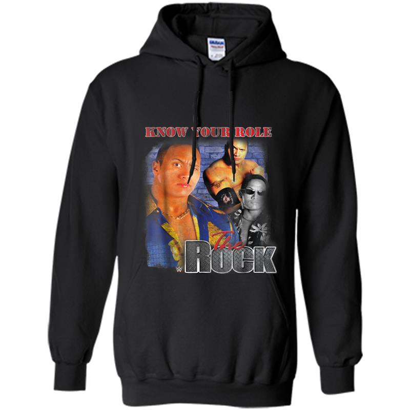 WWE Dwayne The Rock Johnson Image Know Your Role Hoodie-mt