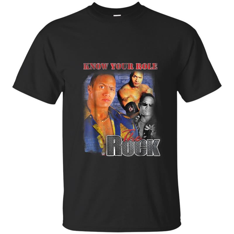 WWE Dwayne The Rock Johnson Image Know Your Role T-shirt-mt