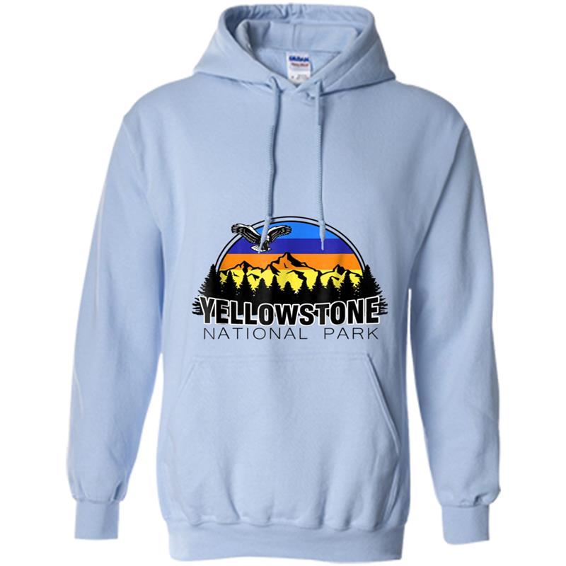 Yellowstone national park retro mountain colors Hoodie-mt