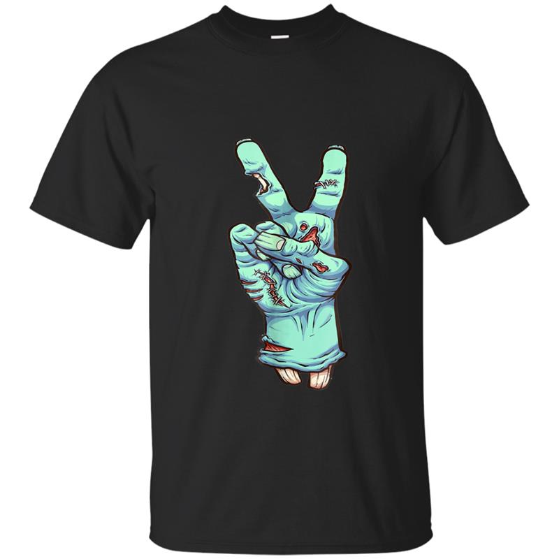 ZOMBIE HAND PEACE AND LOVE T-shirt-mt