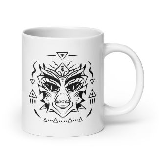 Ancient Aliens Art Mug – White