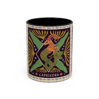 Capricorn Zodiac Ceramic Coffee Mug Sea-Goat Astrology Art Cup 11oz & 15oz