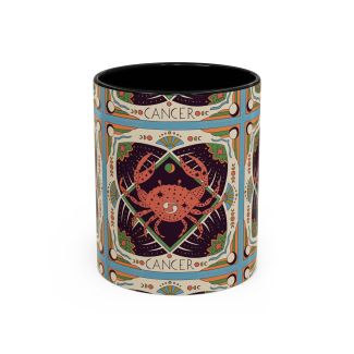 Cancer Zodiac Ceramic Coffee Mug Celestial Crab Astrology Cup 11oz & 15oz