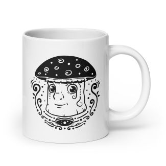Psychedelic Mushrooms Art Mug – White